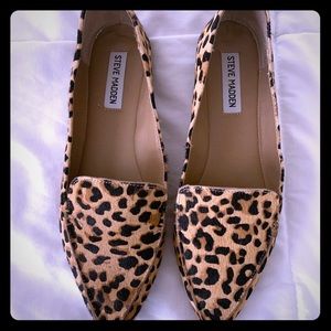 Steve Madden Genuine Calf hair Leopard Flat
